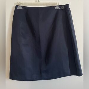 Travelsmith Womens Navy Blue Wrap Skirt size 14